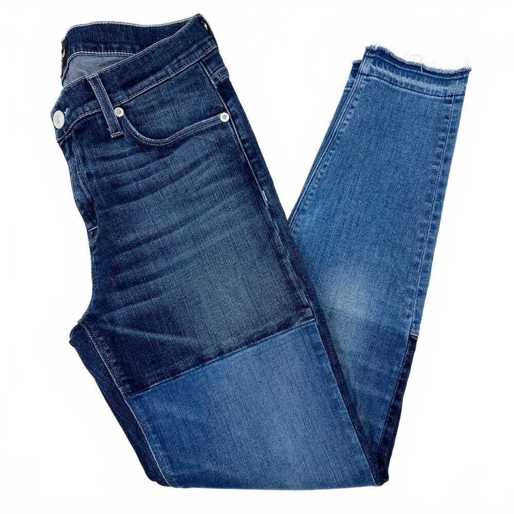 Hudson Jeans Blue Two-Tone Skinny Denim | Women’s Size 28 Regular